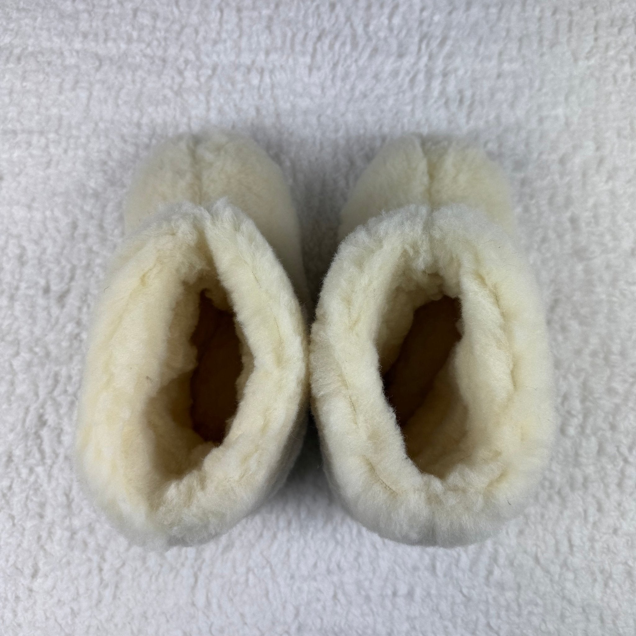 Labelpantoufle - Bottillons en laine de mouton blanc