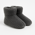 Bottillons en laine de mouton gris Labelpantoufle, chaussons montants chauds