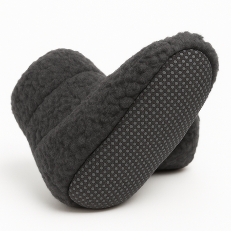 Bottillons en laine de mouton gris