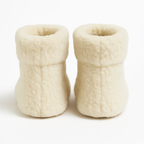 Bottillons en laine de mouton blanc