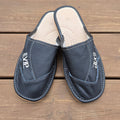 Labelpantoufle - Pantoufles cuir noir VIP