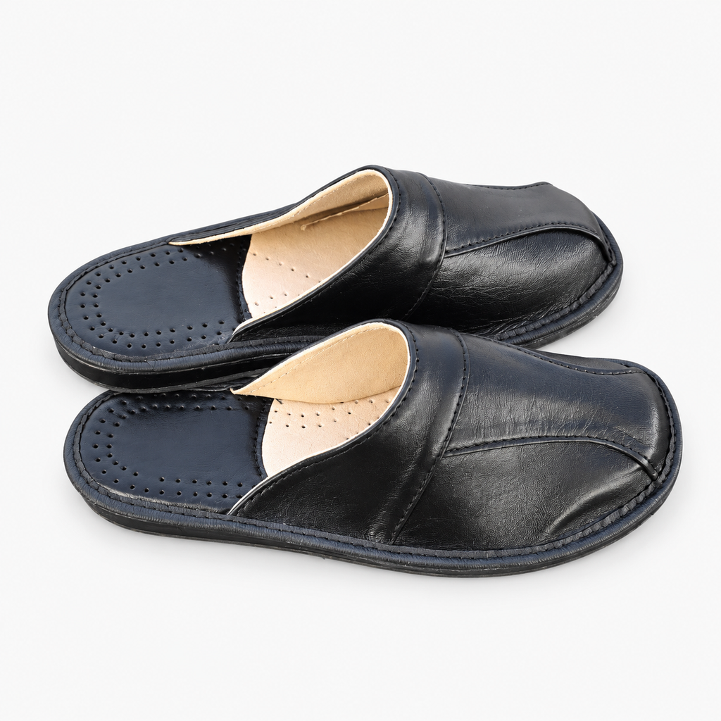 Pantoufles homme en cuir d'agneau