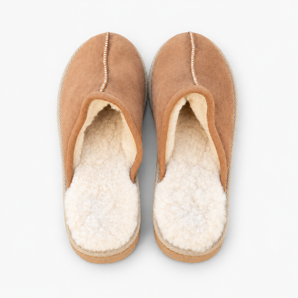 Chaussons homme en peau de mouton retournée