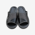 Mules homme cuir marron et noir bout ouvert