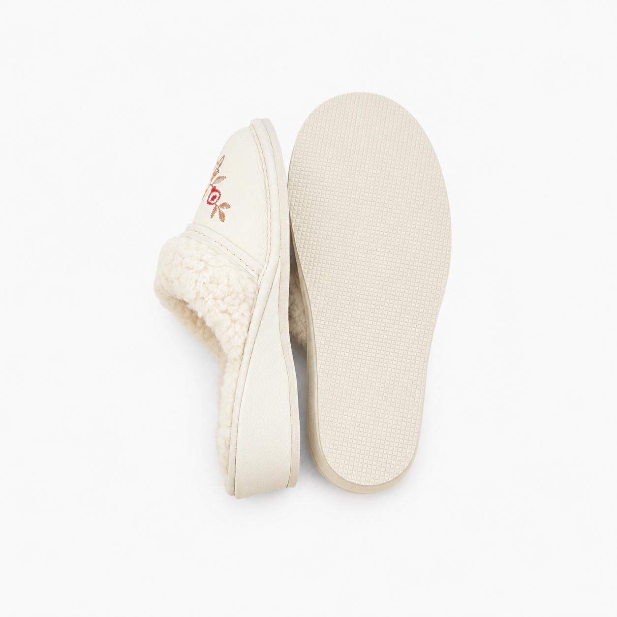 Chausson laine de mouton femme à talon 4 cm
