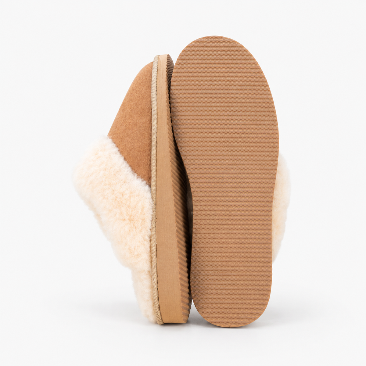 Chaussons femme en peau de mouton retournée