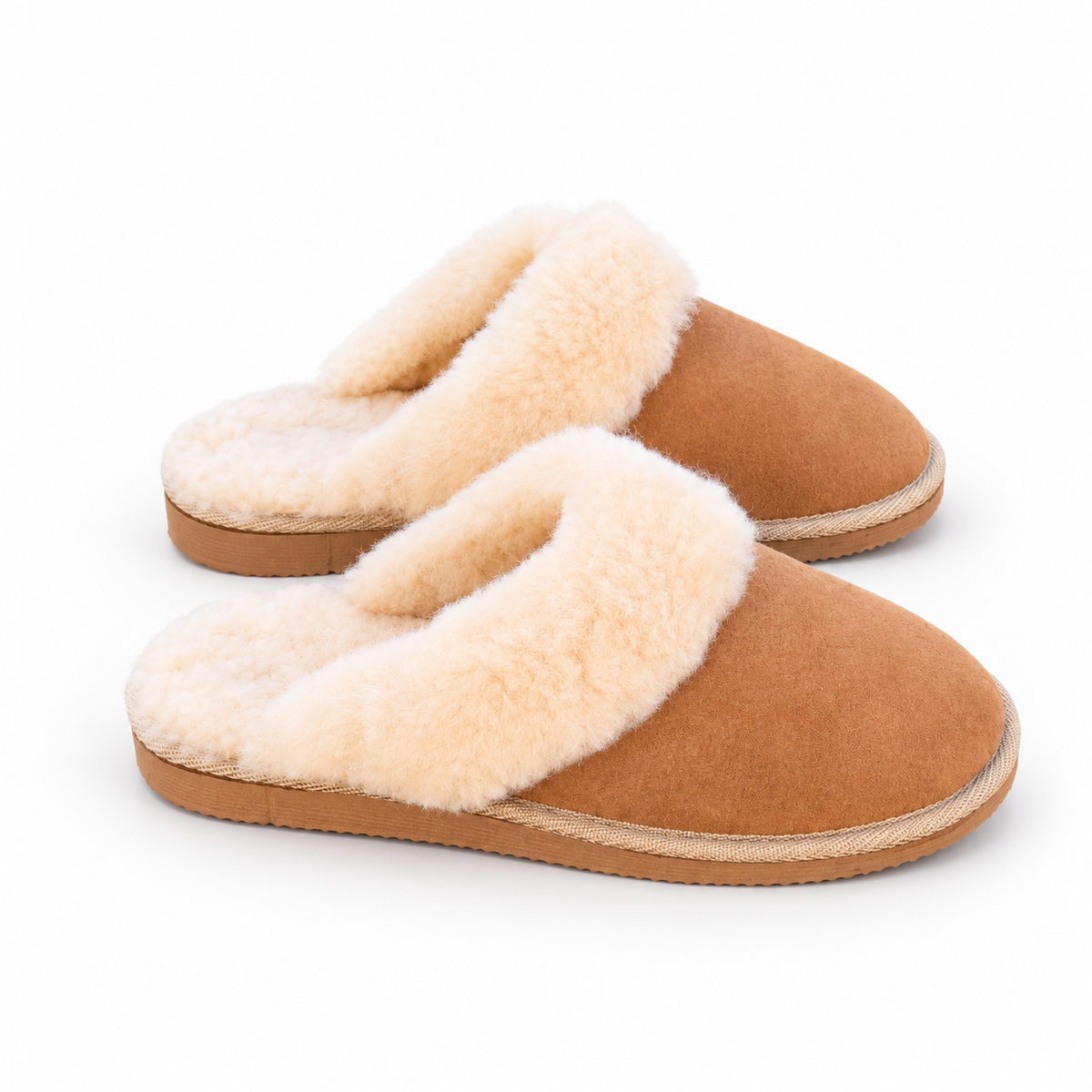 Chaussons femme en peau de mouton retournée