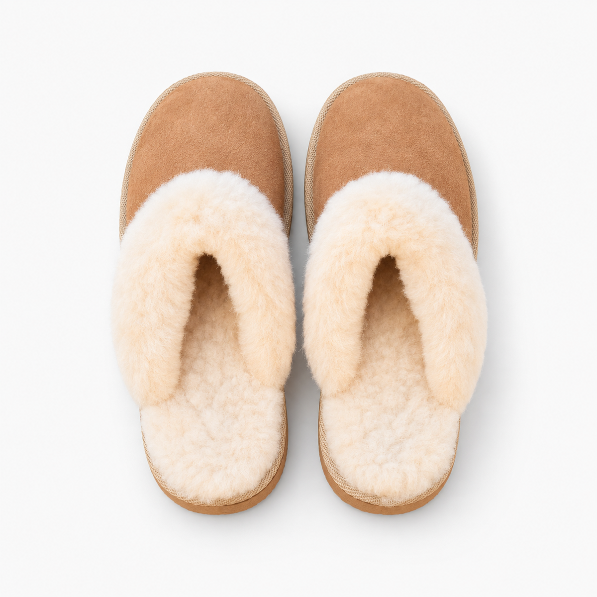 Chaussons femme en peau de mouton retournée