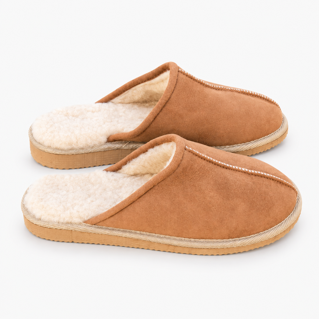 Chaussons homme en peau de mouton retournée