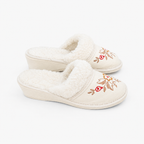 Chausson laine de mouton femme à talon 4 cm