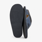 Mules homme cuir marron et noir bout ouvert